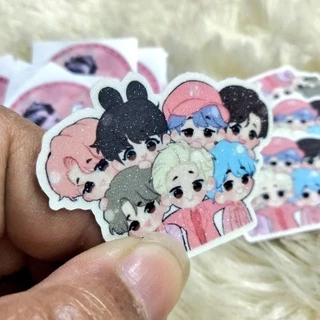 สติกเกอร์งานเคลือบ กลิตเตอร์/โฮโลแกรม/ดาว/หัวใจ