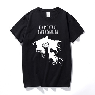 เสื้อยืดลำลองExpecto Patronum Detor Spell Harry Rowling Hermione Ron เสื้อยืดลําลอง สําหรับผู้ชาย แขนสั้น พิมพ์ลายคลาสสิ