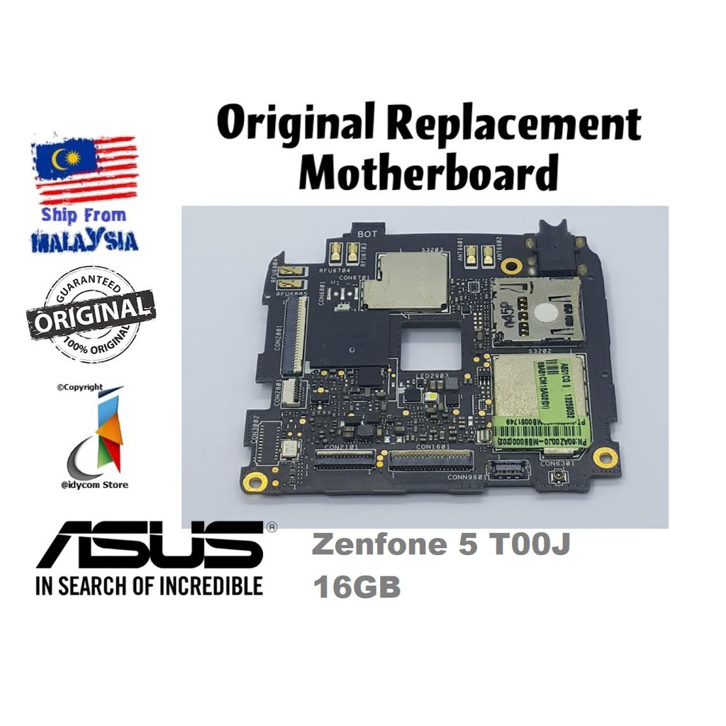 เมนบอร์ดเมนบอร์ด แบบเปลี่ยน สําหรับ ASUS Zenfone 5 T00J 16GB