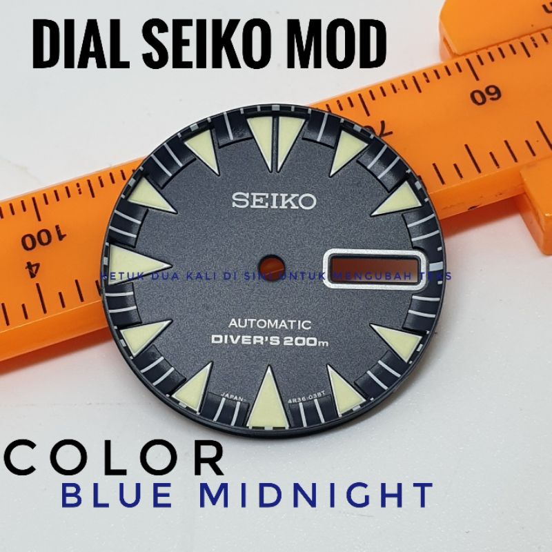 Seiko Mod นาฬิกาข้อมือสีฟ้า Midnight Srp Monster Super Lume แบบ Dial สีฟ้า  | Shopee Thailand