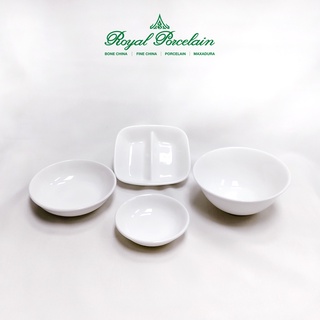 เนื้อโบนไชน่า ถ้วยน้ำจิ้ม แพ็ค 1 ชิ้น ทรงเตี้ย, ทรงสูง (Bone China)  สีขาว แบรนด์รอยัล ปอร์ซเลน Royal Porcelain