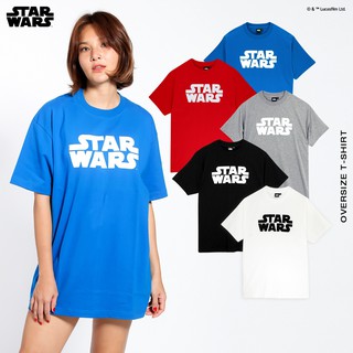 Star Wars Logo Oversize T-shirt เสื้อยืดโอเวอร์ไซส์ สตาร์วอร์ส FT0320-065-069 (Shopohlunla)