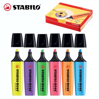 STABILO Boss Highlighter ปากกาเน้นข้อความ สตาบิโล 1 กล่อง (10 ด้าม)