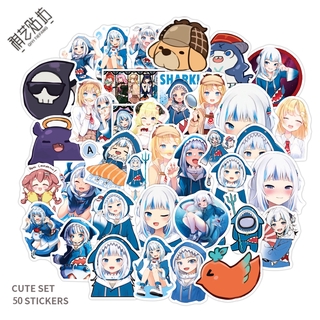 💥พร้อมส่ง💥ลายการ์ตูนอะนิเมะ Hololive vtuber 50 แผ่น sticker กันน้ำ สติ๊กเกอร์ ใช้ซ้ำได้ กระโปรงหลังรถ โทรศัพท์มือถือ