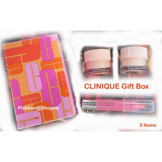 สุดคุ้ม! Clinique Gift Box 3 items [Lip Chubby Stick + Moisture Surge + All About Eyes]