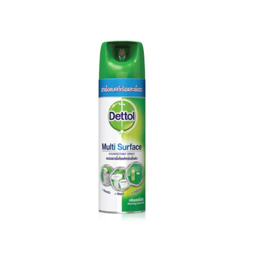 ดทตอล สเปรย์ฆ่าเชื้อโรคสำหรับพื้นผิว กลิ่นมอร์นิ่งดิว 450มล Dettol Disinfectant Spray Morning Dew 450ml