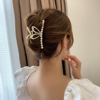 กิ๊บติดผมหูกระต่ายประดับมุกขนาดใหญ่สําหรับผู้หญิง