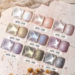 สีไข่มุก สวยหรู Pearl Fritillaria Threaded Nail ASฝาแหลม สีเจลทาเล็บ ยาทาเล็บเจล (APS)