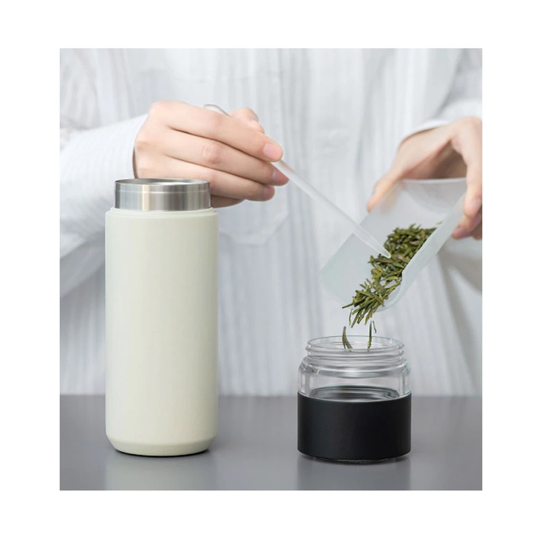 กระติกน้ำ ร้อน สแตนเลส แยกกากชา ขวดน้ำชา Xiaomi fun home 520 มล. สแตนเลสแบบสองชั้น 3 IN 1 Vacuum Flasks Thermoses Tea