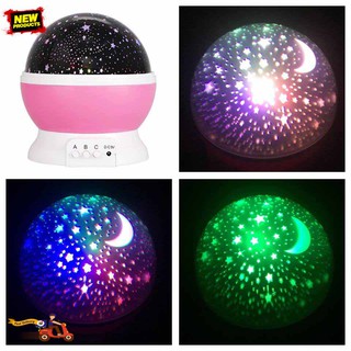 โคมไฟดาว Sky Star Night Light Projector (สีชมพู)