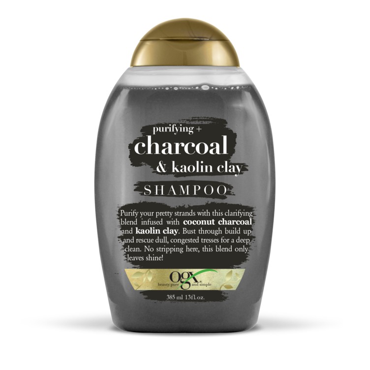 OGX Charcaol & Kaolin Clay Shampoo 385ml โอจีเอ็กซ์ ชาโคล แชมพู 385มล.