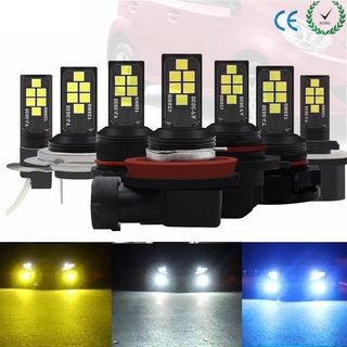 1X H1 H3 H7 H8 H11 H16 H4 H27 / 881 3030SMD รถไฟตัดหมอกขับรถวันสีขาวโคมไฟรถยนต์หลอดไฟ DRL 1400lm