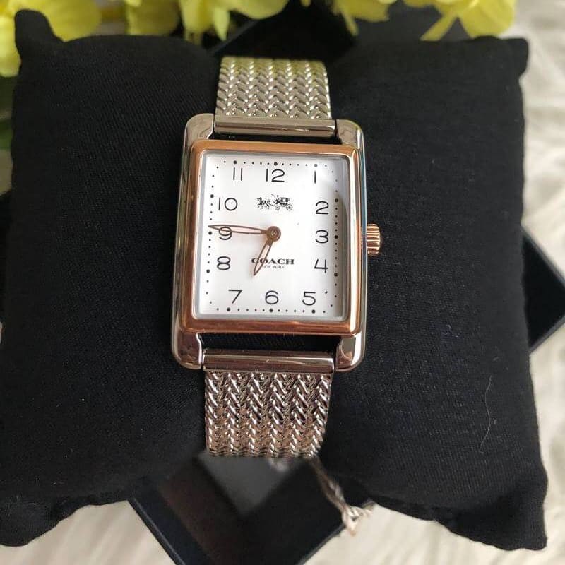 พร้อมส่ง นาฬิกาข้อมือผู้หญิง Coach Women's Page Stainless Steel Bracelet Watch 14502664