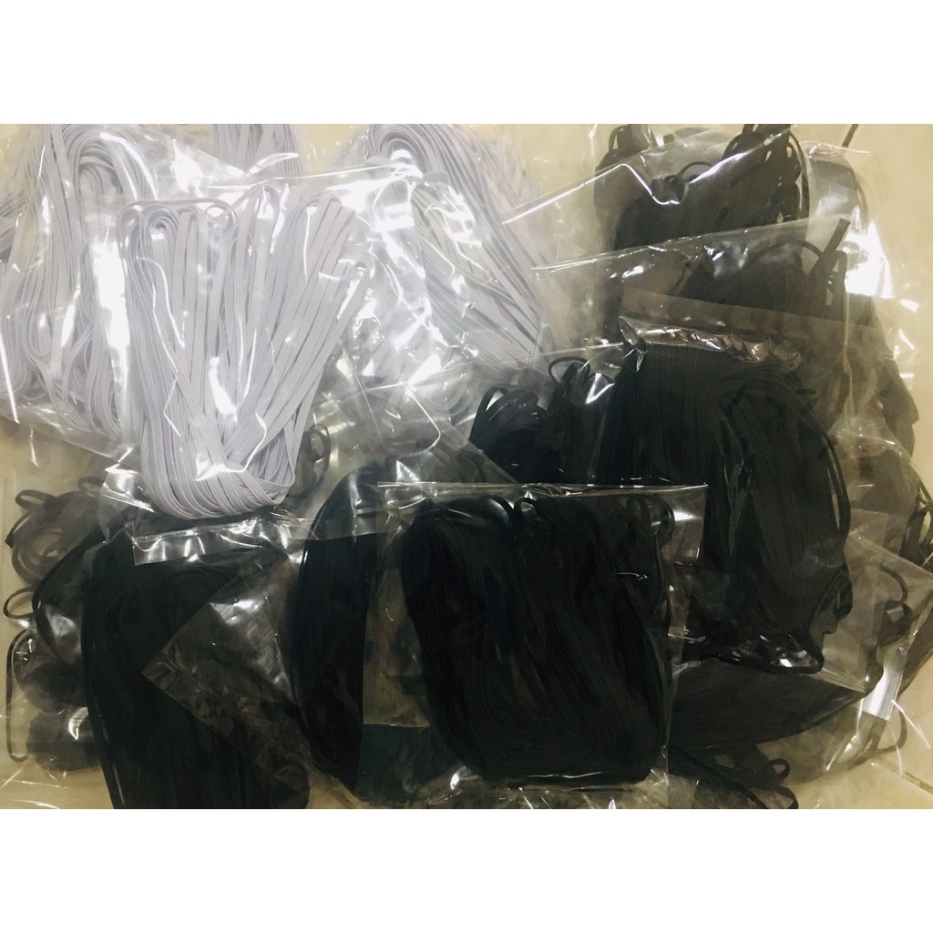 🌈 พร้อมส่ง‼️ยางยืด ยางยืดแบน เกรดA ขนาด 4-5 มม.  สีดำ สีขาว แบบยกม้วน 200 หลา /แบบแพ็คละ 9 หลา++ - รูปที่ 6