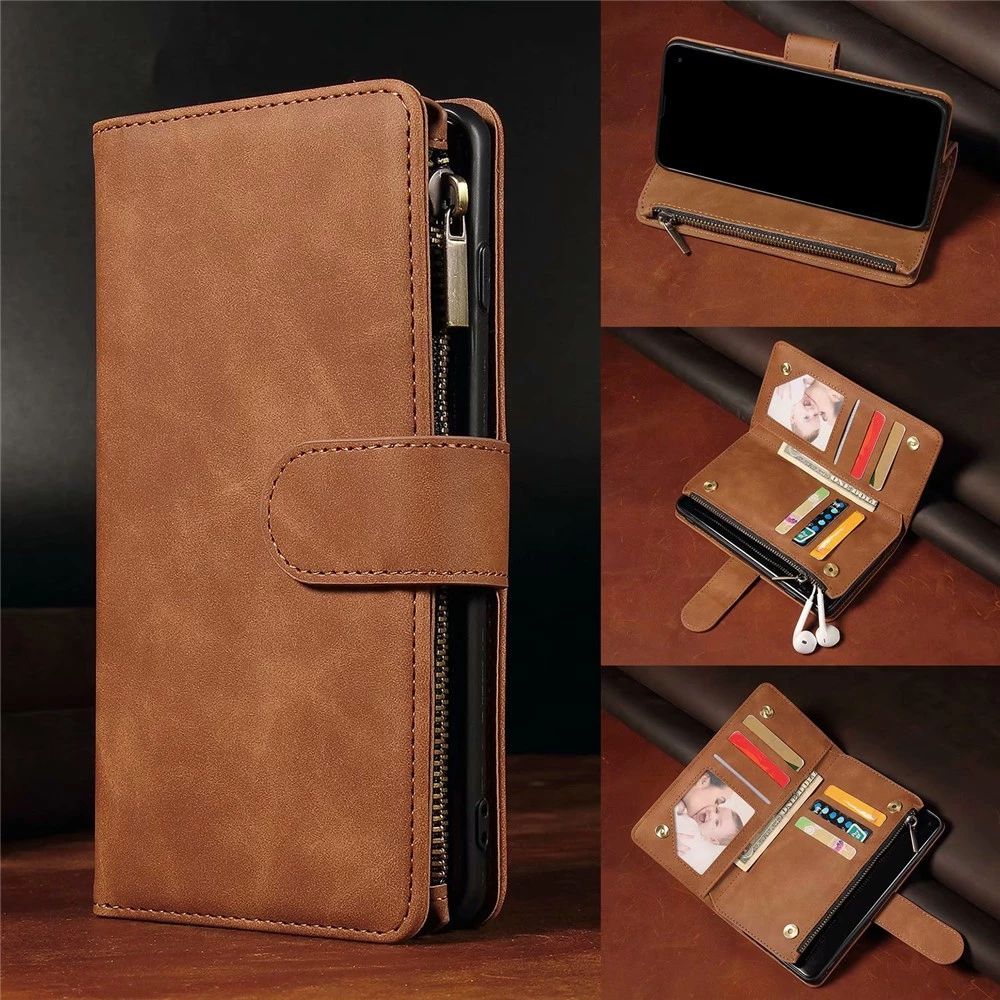 เคส Phone Case for iPhone 17 Pro 16 15 14 13 12 11 6 6s 7 8 Plus Se 2 3 2022 2020 new X Xs Max Zipper เคสเคสโทรศัพท์หนังฝาพับพร้อมช่องใส่บัตรสําหรับ