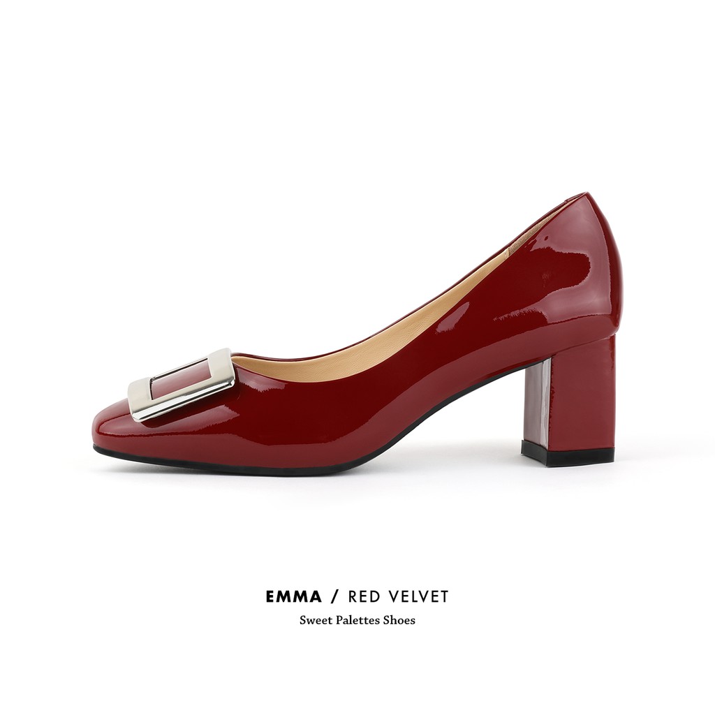 Sweet Palettes รองเท้าหนังแท้ Emma Red Velvet #3
