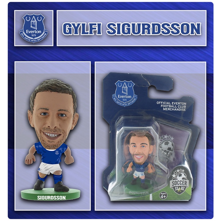 โมเดลนักฟุตบอล SoccerStarz ลิขสิทธิ์แท้จากสโมสร Everton - Gylfi Sigurdsson 2019