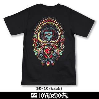 Overdose T-shirt เสื้อยืดคอกลม สีดำ รหัส BE-10(โอเวอโดส)