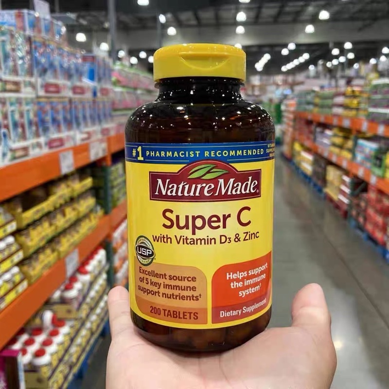 Nature Made Super C Immune Complex 200 เม็ด Vitamin C Vitamin A Vitamin ...