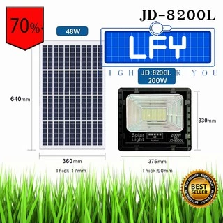 ไฟสปอตไลท์ 25W 40W 60W 100W 200W 300W รุ่นใหม่ JD88-L SERIES กันน้ำ IP67 JD Solar Light โซล่าเซลล์