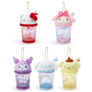 พร้อมส่งในไทย⭐️พวงกุญแจ Sanrio Character ทรงแก้ว ใส่ของได้