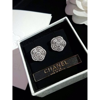 🔹Flower all diamond Earring🔹ต่างหูดอกฉลุเพชรCZ