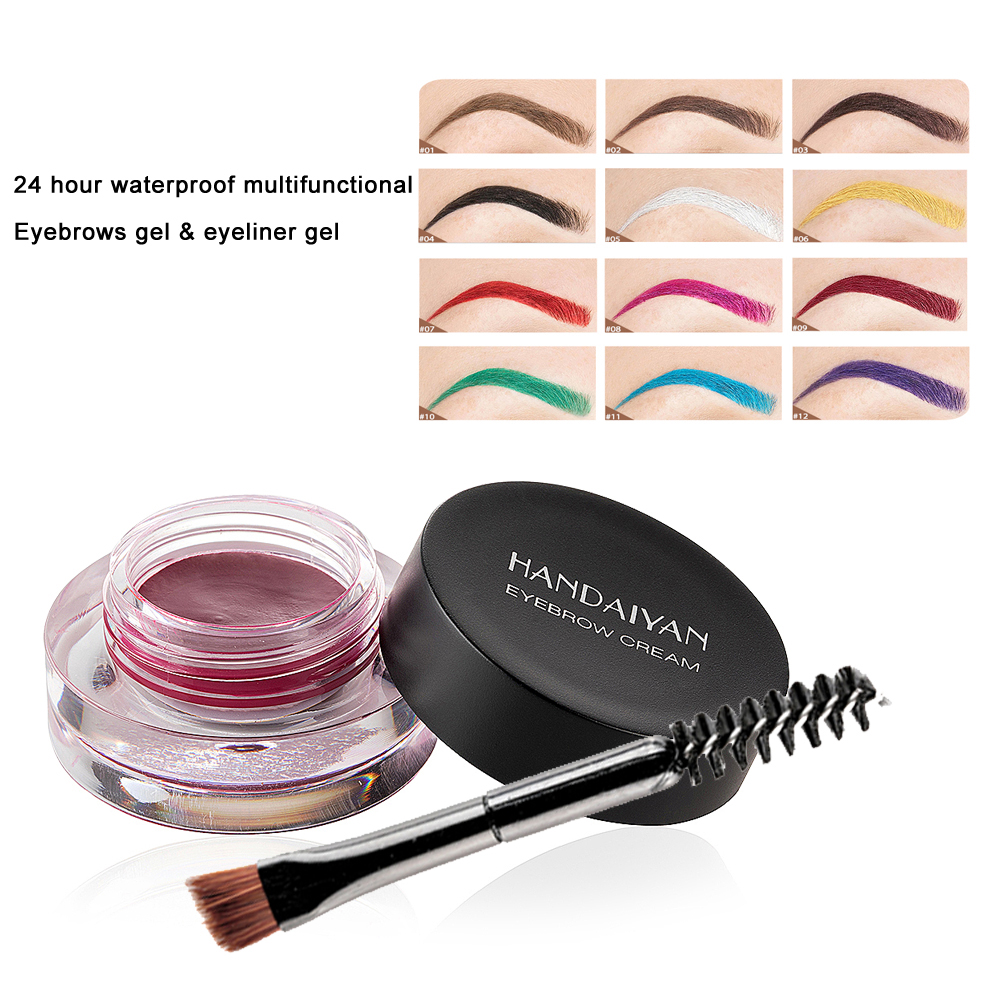 HANDAIYAN Super Waterproof Eyebrow Cream Liner Pencil Professional Eye