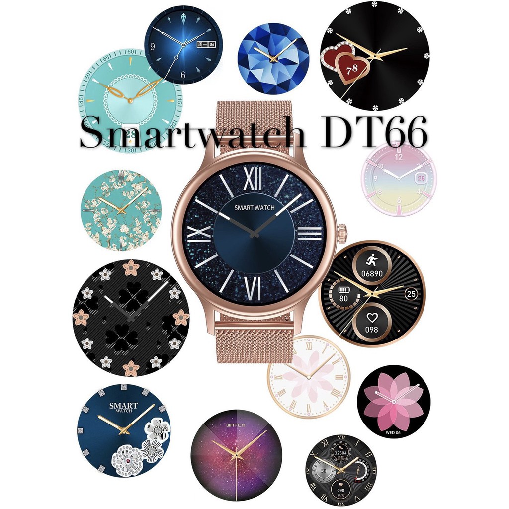 (พร้อมส่ง)ใหม่ล่าสุด Smart Watch DT66 นาฬิกาอัจฉริยะแจ้งเตือนสายเข้า Line FB เปลี่ยนรูปหน้าปัด รองรับภาษาไทย ของแท้ 💯%