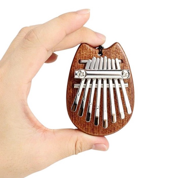 เปียโนนิ้วนิ้วหัวแม่มือ Kalimba 8 คีย์ Mbira Round Acoustic K8B Cat