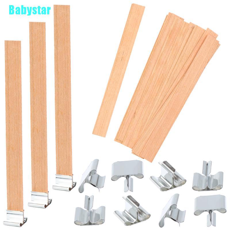 (Babystar) ไส้ตะเกียงไม้ พร้อมเหล็ก 10 ชิ้น
