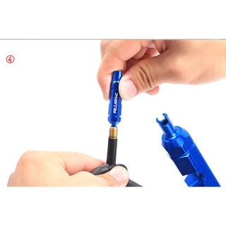 TOOPRE 3 in 1 เครื่องมือขัน ใส่/ถอด วาล์วลมจักรยาน ทั้งแบบ Schrader and Presta Valve ,Tubeless and Tubed Tires (สีดำ)