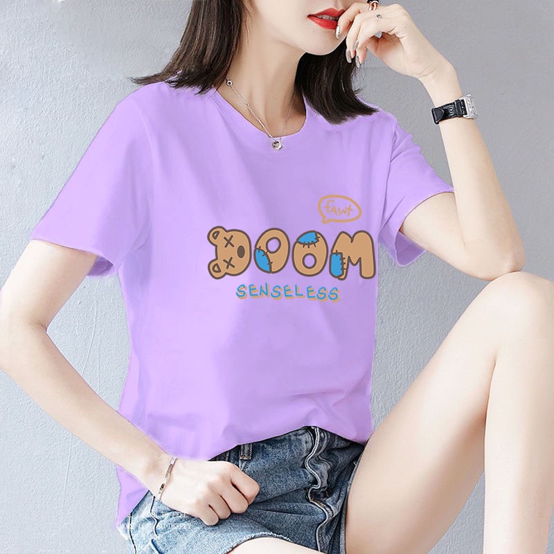 New Collection เสื้อยืดคอกลมลายเเฟชั่นน่ารัก T-748