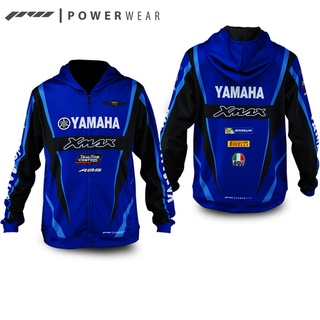 เสื้อมอเตอร์ไซค์มีฮู้ด PWS64 : YAMAHA X-max Blue