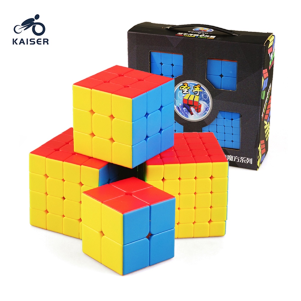 KAISER  รูบิค 2X2 3×3 4×4 ลื่นหัวแตก แบบเคลือบสี ไม่ลื่นคืนเงิน รูบิด รูบิก ลูกบิด ลูบิก ของเล่นฝึกสมอง Rubik’s Cube