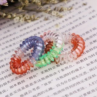 Fashion ยางรัดผมแบบเกลียวสีใส ขนาดเล็ก แฟชั่นสไตล์เกาหลี เฉดสีน่ารัก (คละสี) พร้อมส่งจากไทย Q-48
