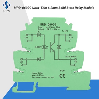 Mrd-060D2 โมดูลรีเลย์รีเลย์แบบบาง 6.2 มม. 4-32Vdc No