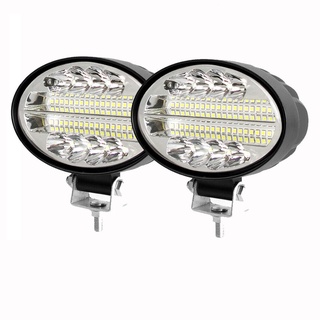 Krator 2PCS 5.5 Inch oval Led Work Light Bar 12V 24V Driving Lamp for Offroad Motorcycle Car Waterproof