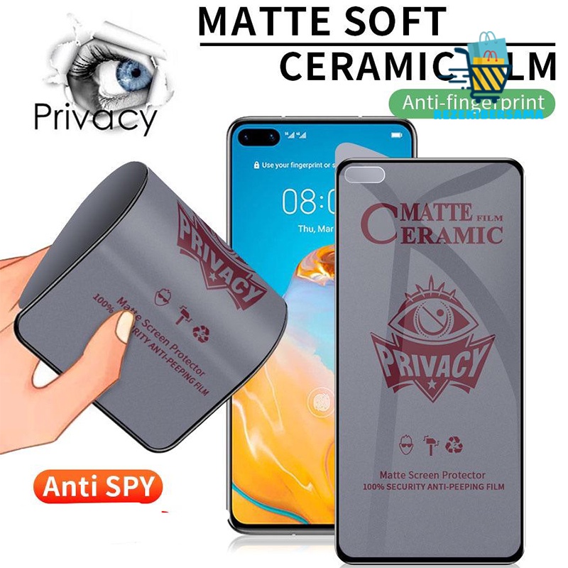 TEMPERED GLASS SPY MATTE CERAMIC สําหรับ OPPO A3S A7 A12 A15S A16E A18 A37 A38 A58 A76 A78 A52 A71 A