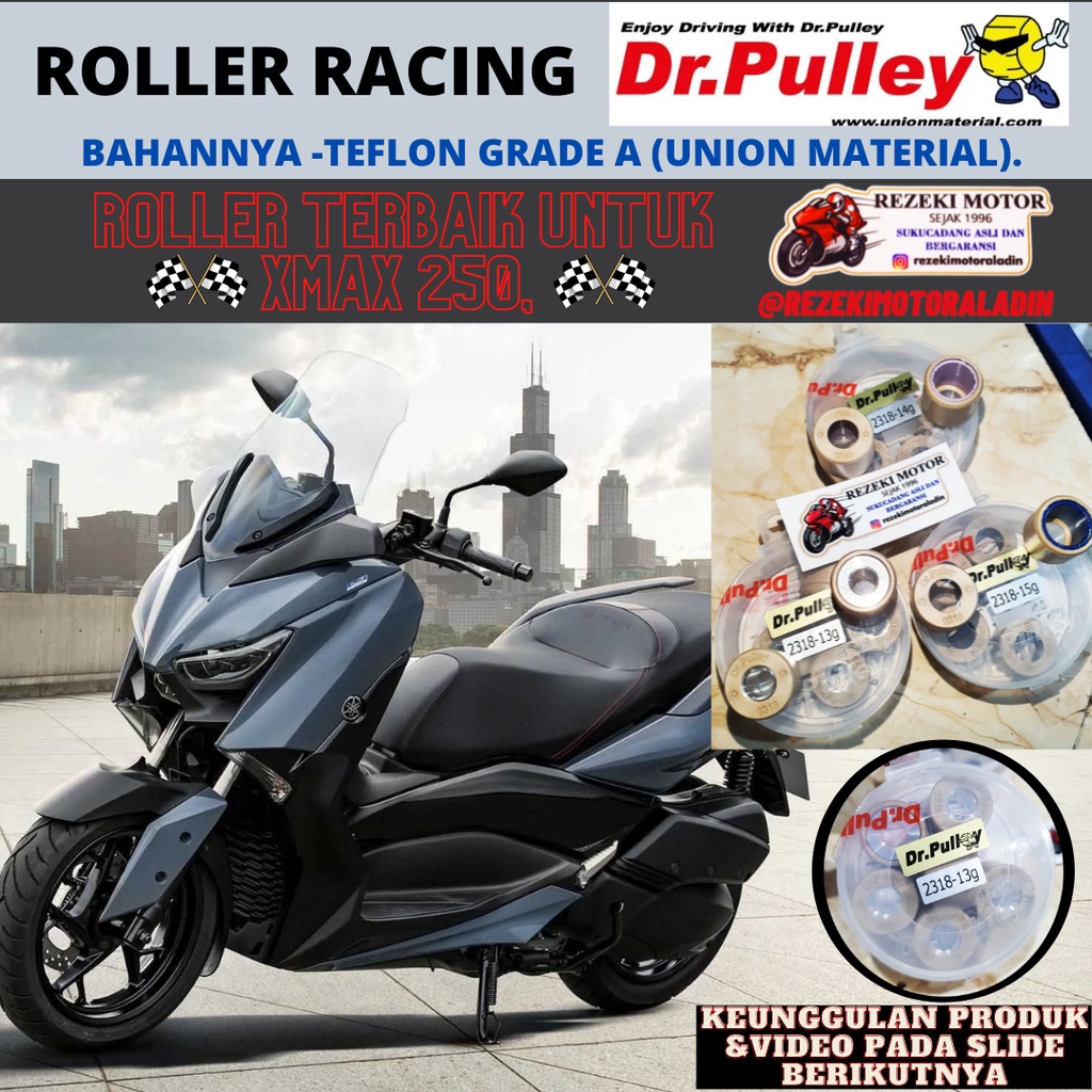 ROLLER RACING DR PULLEY YAMAHA XMAX 250 300 ต่อ 6 ชิ้น