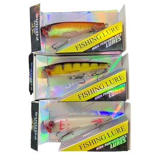 JISAN Fishing เหยื่อตกปลาป็อปเปอร์ 3D ขนาด 6 ซม. 6.4 กรัม VP-0110