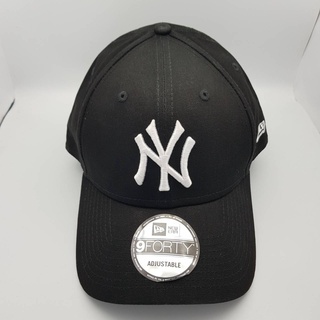 สินค้าของแท้ 100% New era 9forty cap ดำ NY โลหะเงิน