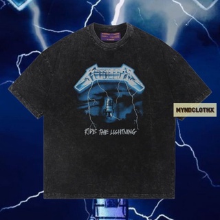 ถูกสุดๆToxic1805 เสื้อยืดลําลอง แขนสั้น พิมพ์ลาย METALLICA RIDE LIGHTNINGรหัสเต็ม