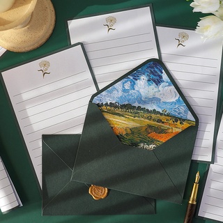 ซองจดหมาย ลายภาพวาดสีน้ํามัน Van Gogh's สไตล์เรโทร เรียบง่าย…