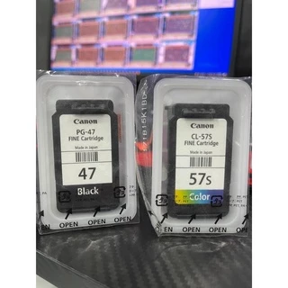 canon ตลับหมึก noboxPG-47+CL-57 E3170 / E3177/ E400 / E410 / E417 / E460 / E470 / E477 / E480 สีดำ และ สี 1 set ของแท้