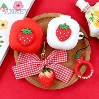 for Anker Soundcore Liberty 4 / Life P3 / Liberty 3 Pro / Liberty Air2 Pro Silicone Cover Case Cute Strawberry Bluetooth Earphone Wireless Earbuds Protective