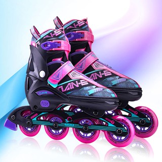 ราคารองเท้าสเก็ต Inline Skates โรลเลอร์เบลดผู้ใหญ่ โรลเลอร์เบลด  M=33-37 L38-42 Pink/Black