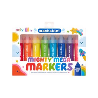 OOLY - Mighty Mega Markers ปากกาเมจิก แท่งอ้วนตุ้ยนุ้ย สำหรับน้องๆหนูๆ จับถนัดมือ