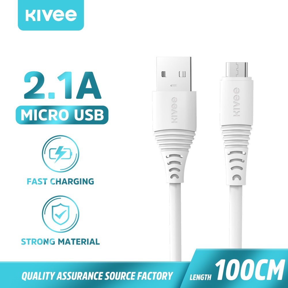 KIVEE สายชาร์จ 1 เมตรสายข้อมูลสายชาร์จพอดีกับ Type-C Android micro สายชาร์จ type c ชาร์จเร็ว
