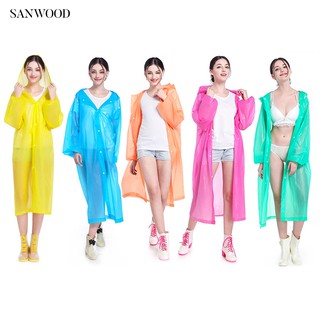 sanwood unisex เสื้อกันฝนกันน้ําแบบพกพา