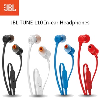 หูฟังJBL C100SI/T110 3.5mm wired Bass Stereo Earphone for Android IOS mobile phones Earbuds with Mic Earphones